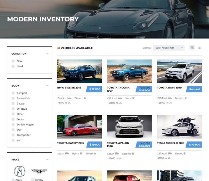 Car Dealership Website Design