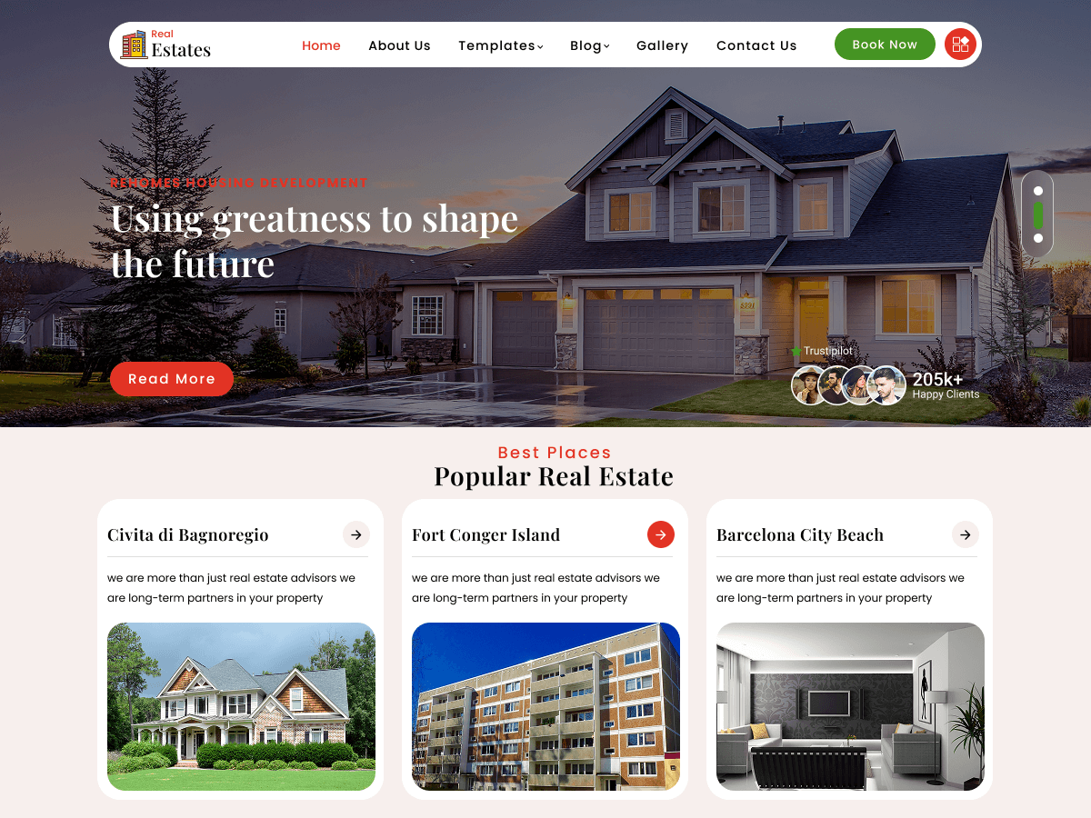 real estate website development